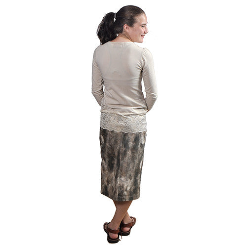 Lacey Cotton Shell - 3/4 sleeve.