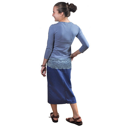 Lacey Cotton Shell - 3/4 sleeve.