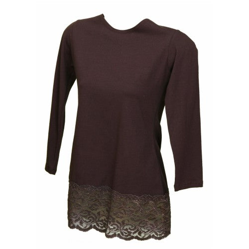 Lacey Cotton Shell - 3/4 sleeve.