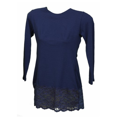 Lacey Cotton Shell - 3/4 sleeve.