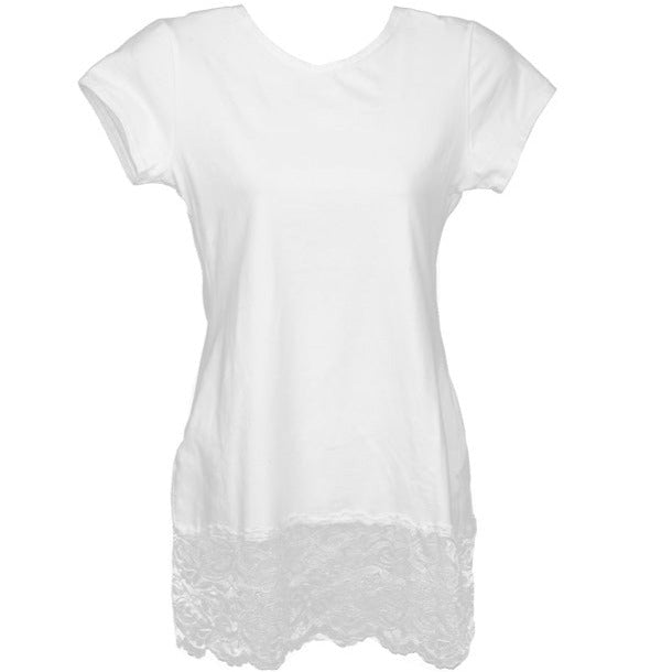 Lacey Cotton Shell - cap sleeve.
