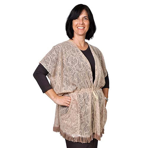 Lacey Kimono Layering Vest.