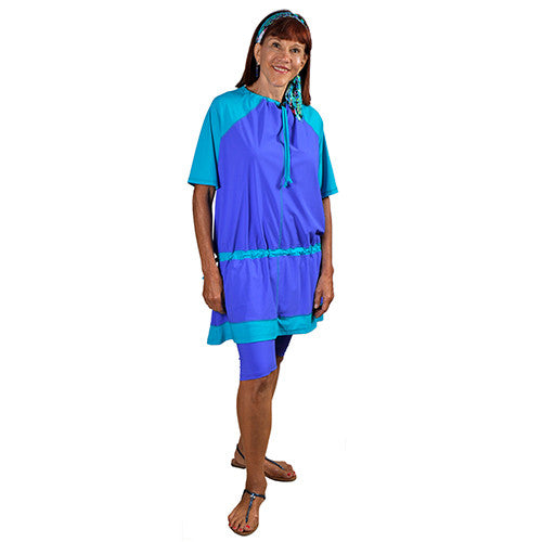 Tunica Swim Set - Turquoise/BlueBerry Wakiki