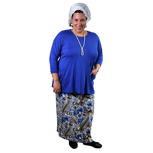 Drawstring Maxi Skirt with Pockets.