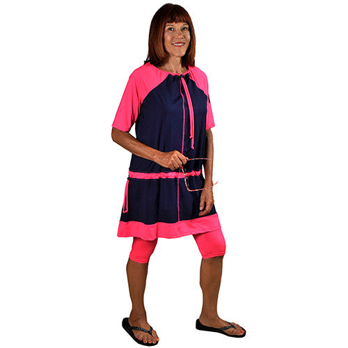 Tunica Swim Set - Dusty BlackNavy Magenta