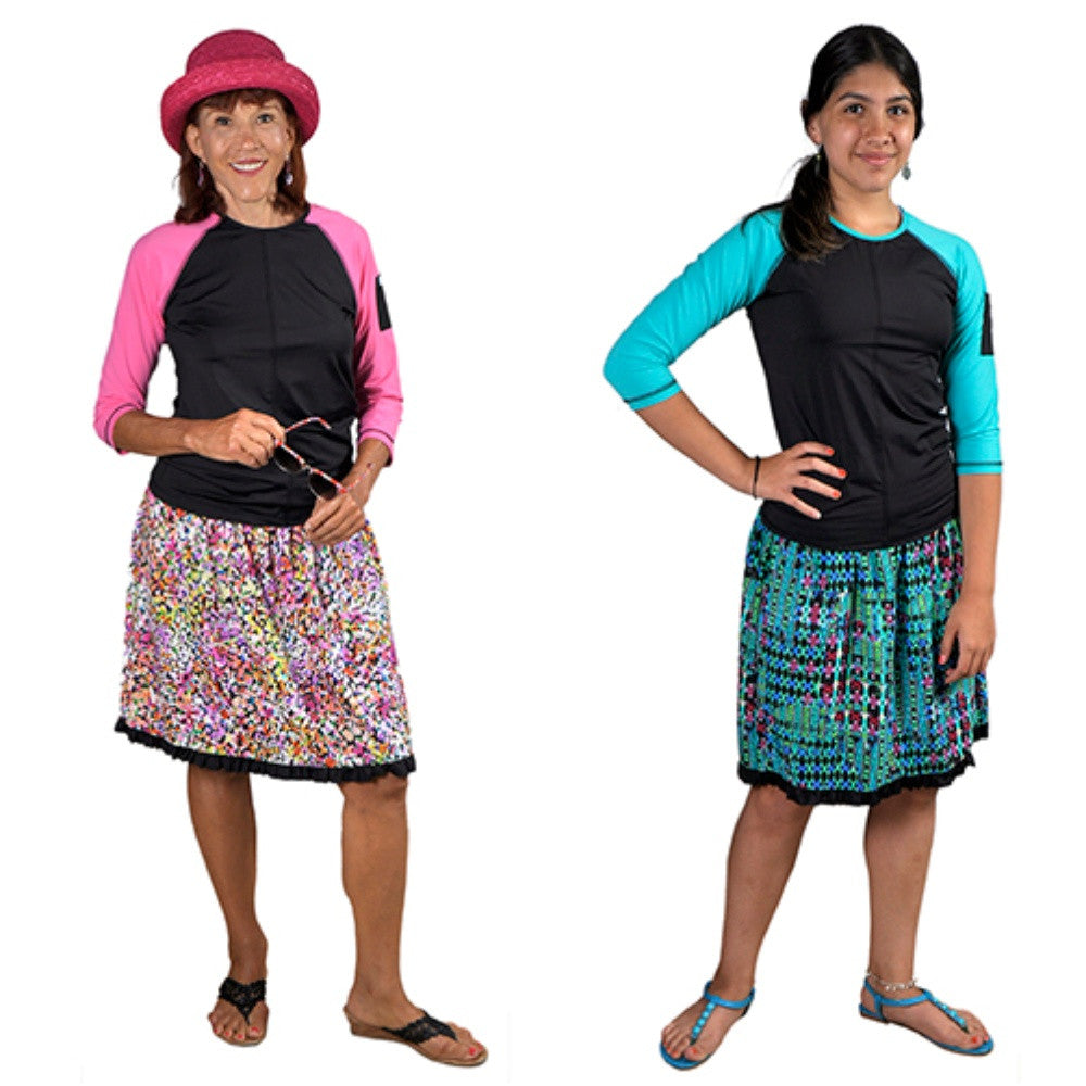 Get more protection at the beach with marseamodest aquaskirts and protect swimwear