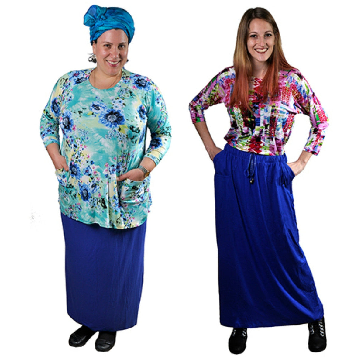 Drawstring Maxi Skirt with Pockets.