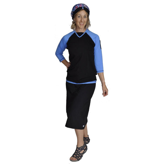 Swim & Sports UV Top & Rashguard - V-Neck (3/4 sleeve)