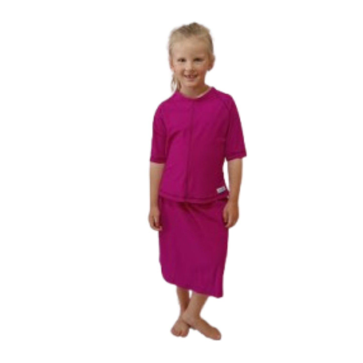 Girls UV SwimSkort Set - Top (Short Sleeve) & Skort with Attached Pants (mix & match)