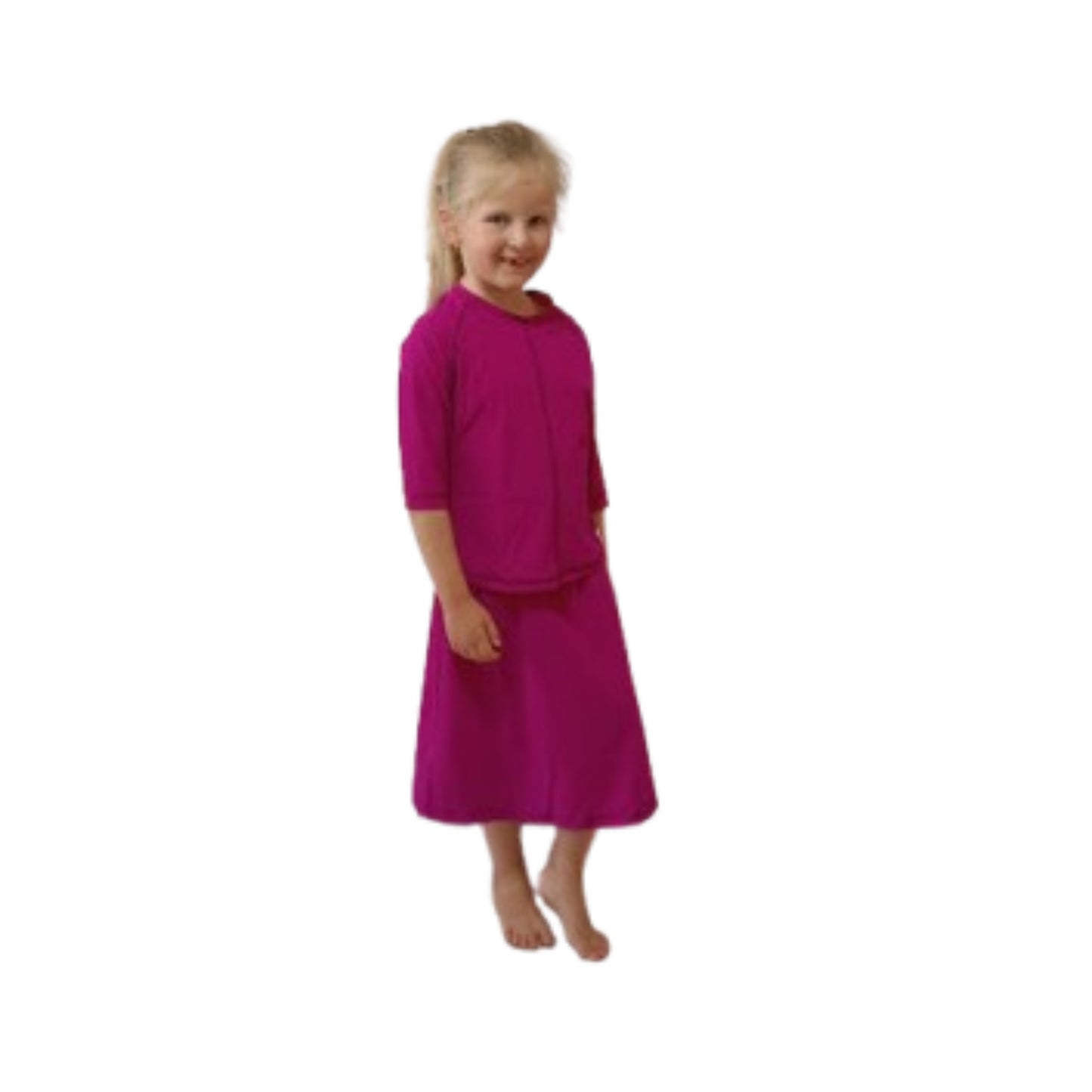 Girls UV SwimSkort Set - Top (3/4) & Skort with Attached Pants (mix & match)