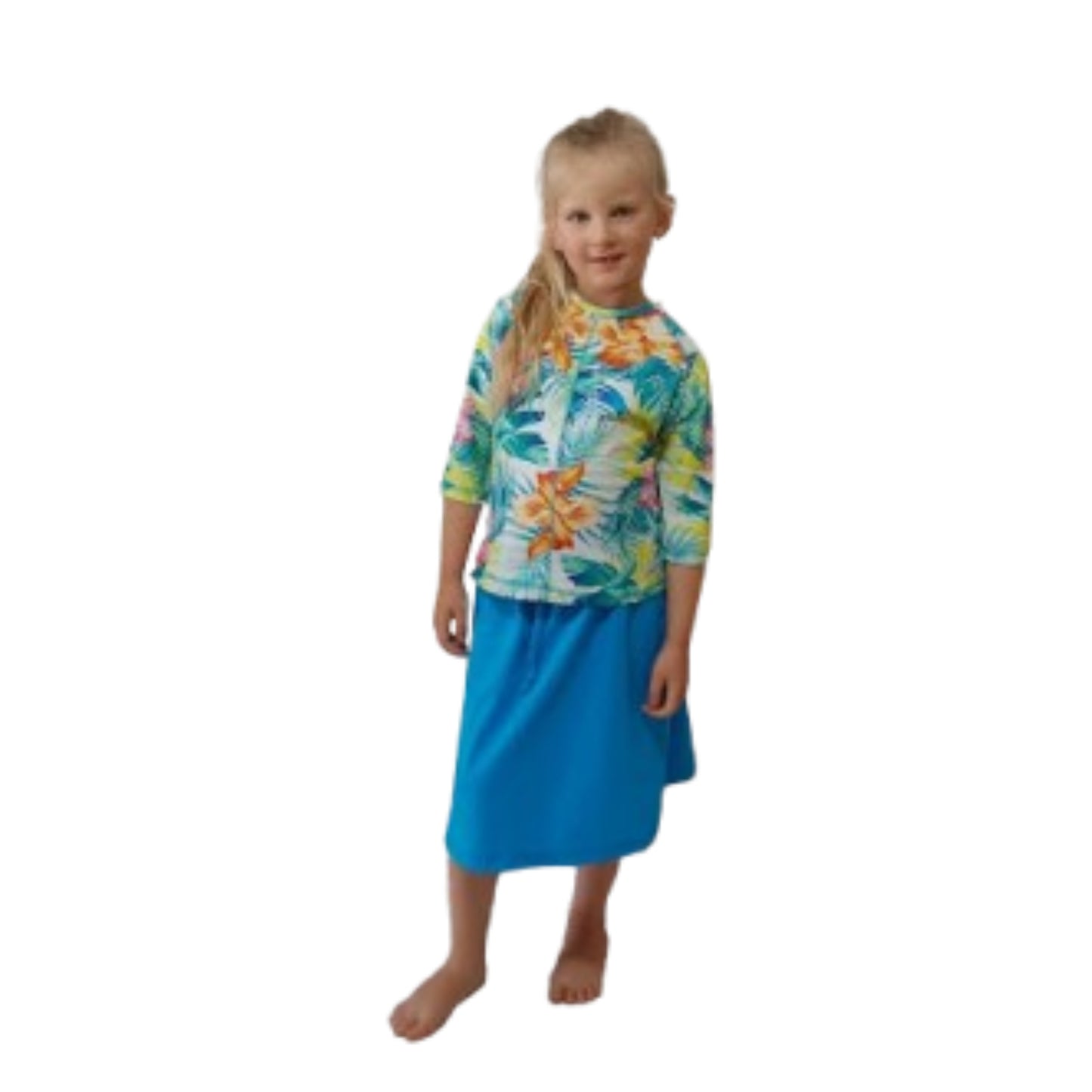 Girls UV SwimSkort Set - Top (3/4) & Skort with Attached Pants (mix & match)