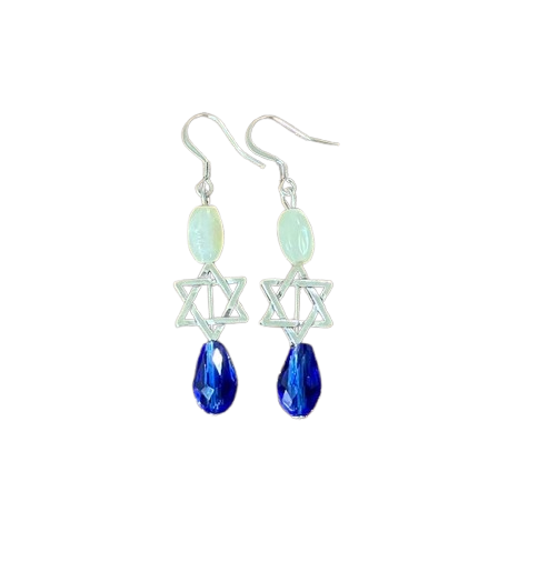 Dangle Earrings - Jewish Pride / Magen David / Star of David / Map of Israel