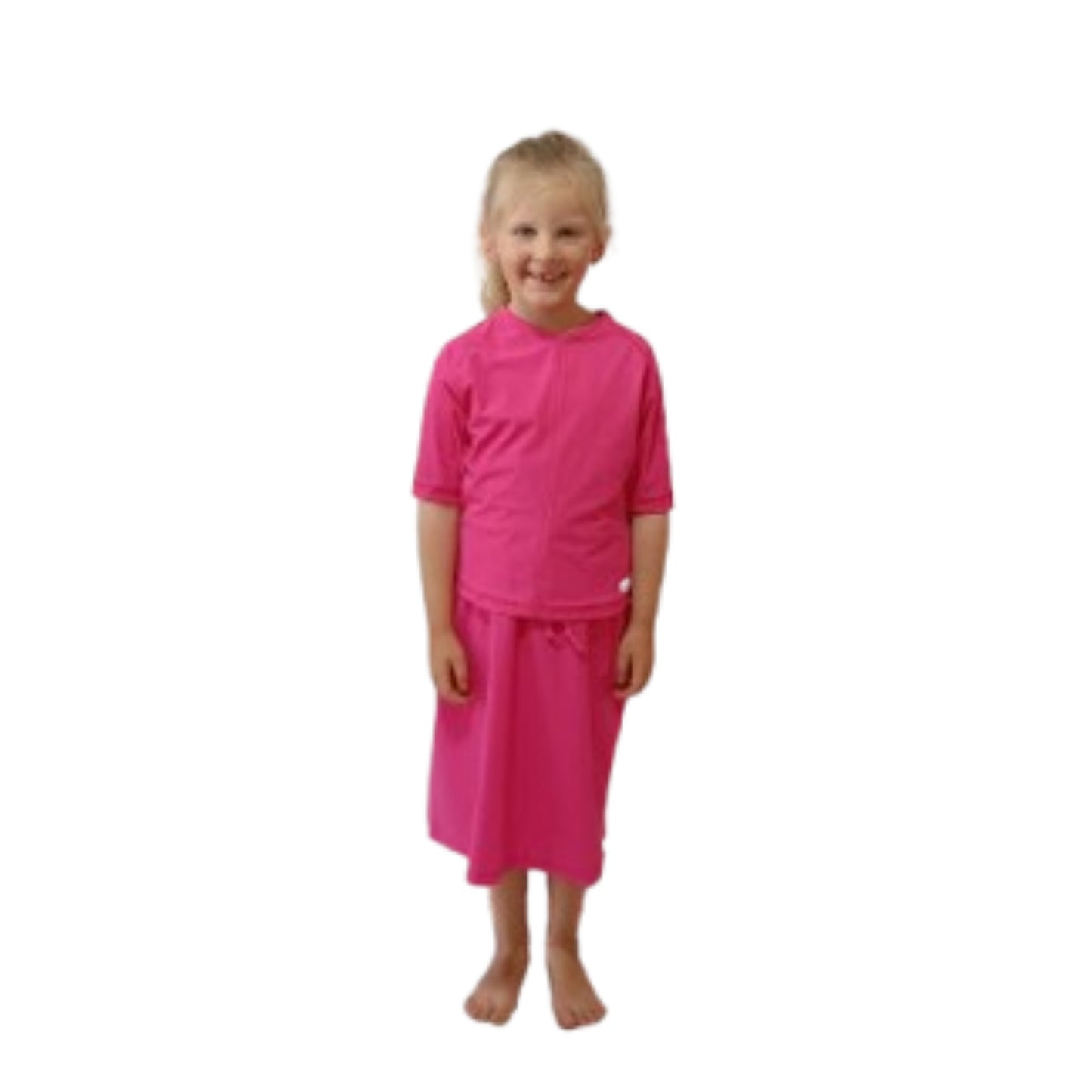 Girls UV SwimSkort Set - Top (Short Sleeve) & Skort with Attached Pants (mix & match)