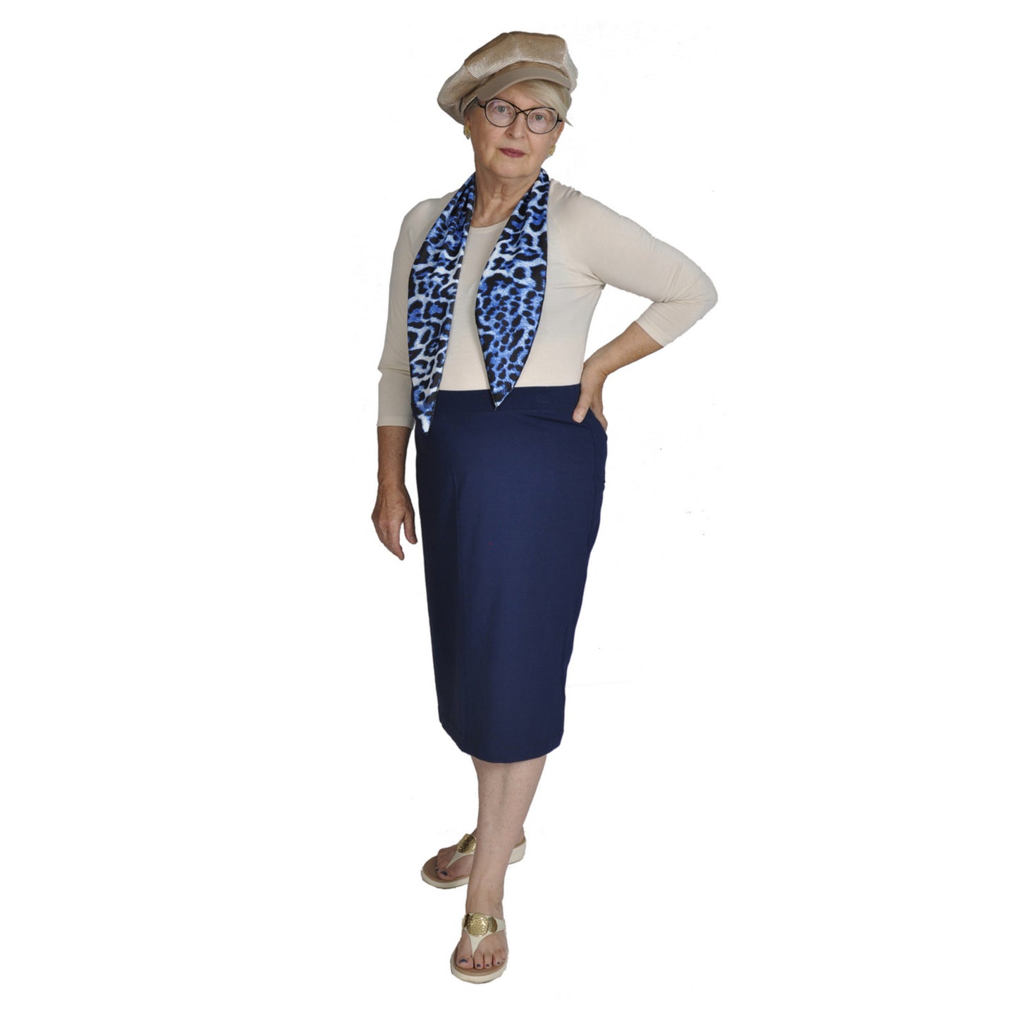 Pencil Skirt - Cotton Stretch Knit.