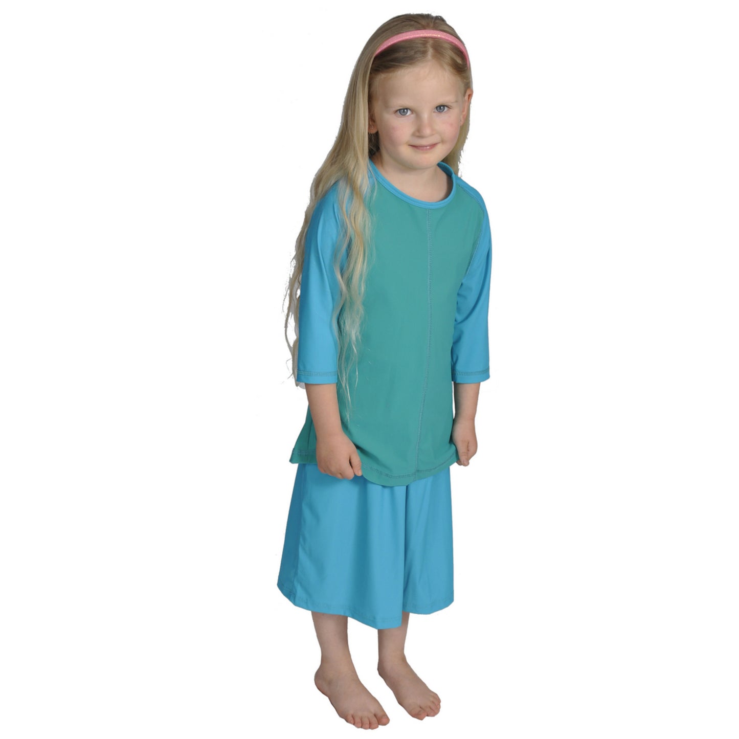 Girls UV SwimSkort Set - Top (3/4) & Skort with Attached Pants (mix & match)