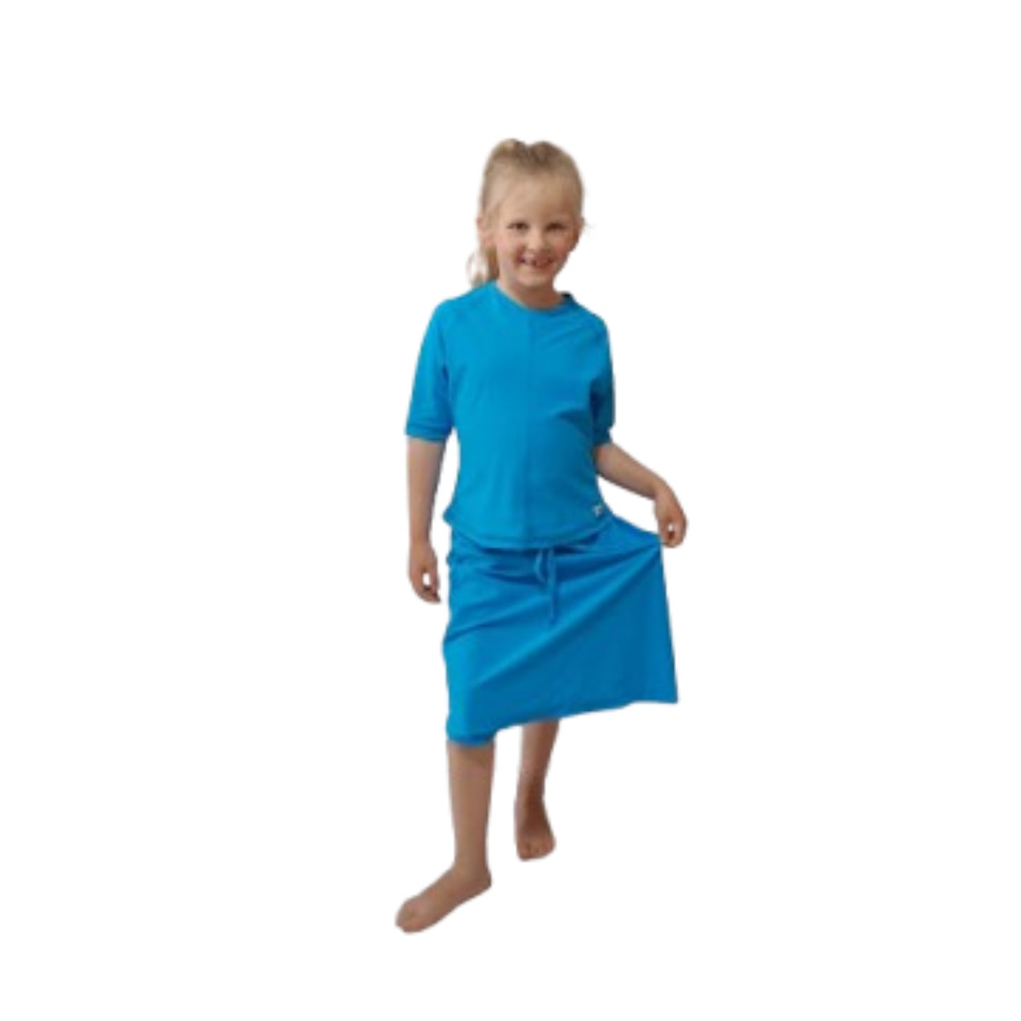 Girls UV SwimSkort Set - Top (Short Sleeve) & Skort with Attached Pants (mix & match)