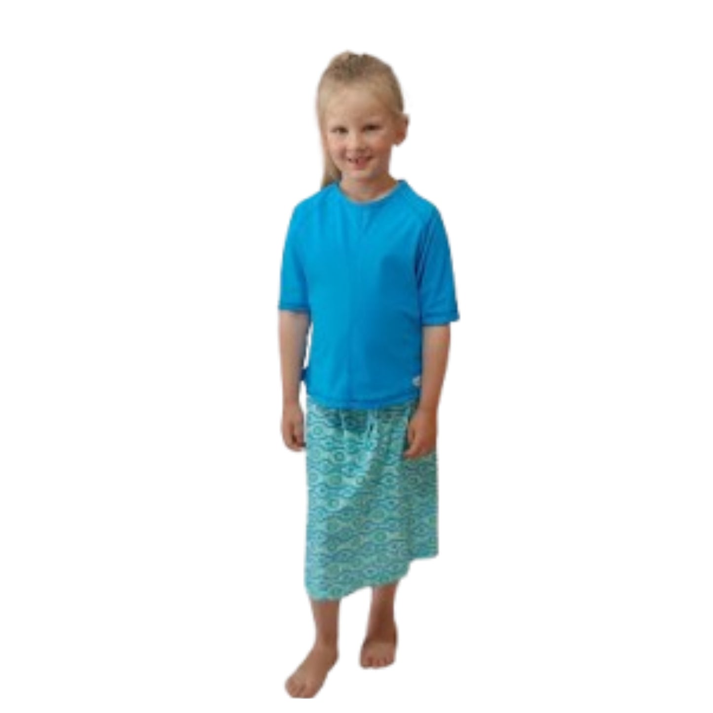 Girls UV SwimSkort Set - Top (Short Sleeve) & Skort with Attached Pants (mix & match)