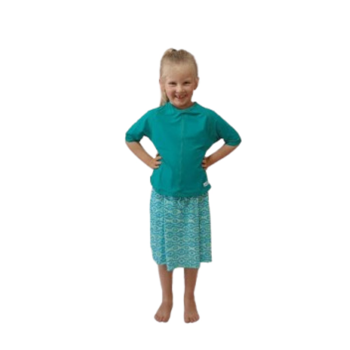 Girls UV SwimSkort Set - Top (3/4) & Skort with Attached Pants (mix & match)