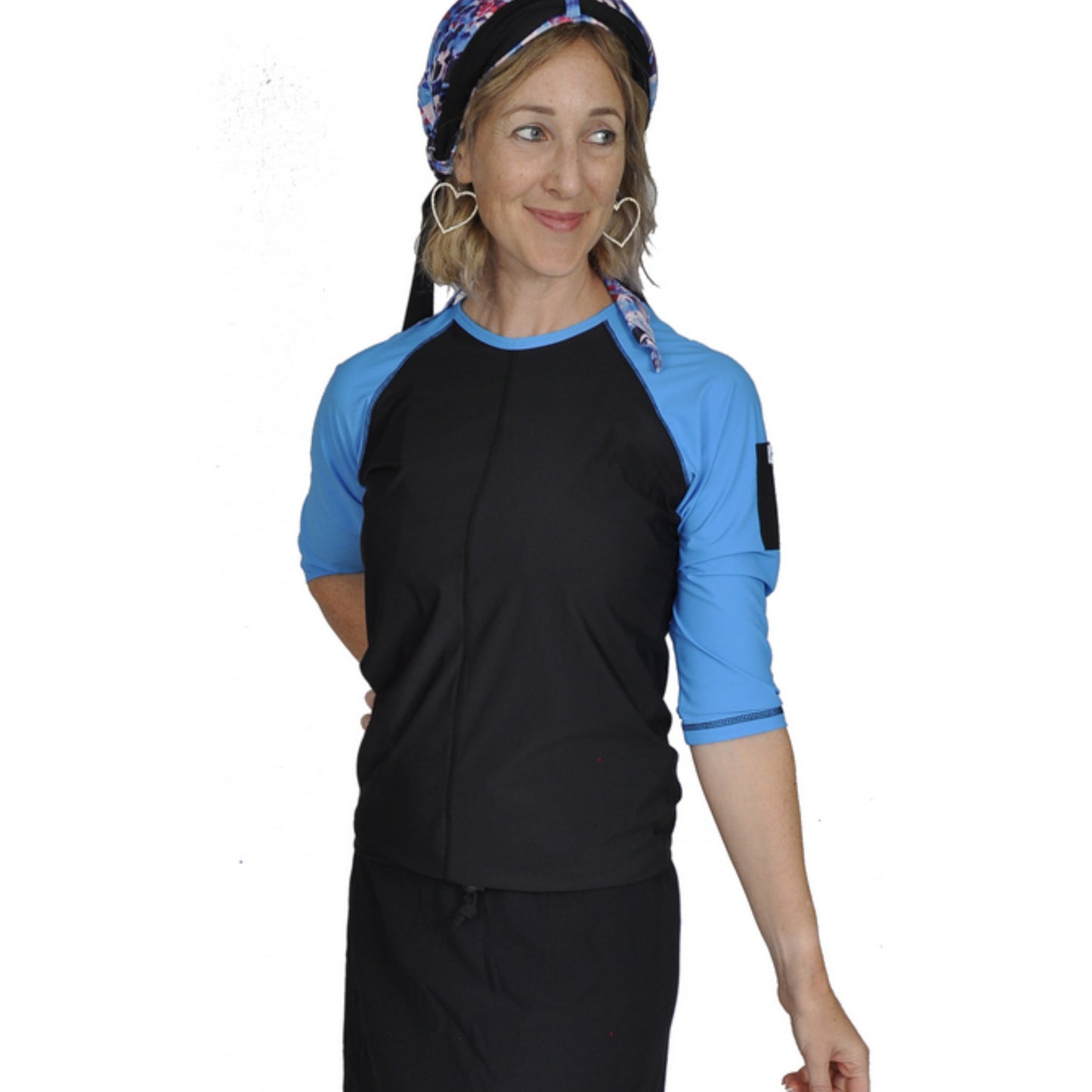 Swim & Sports UV Top & Rashguard - Aretz  Round Neck (3/4 sleeve)