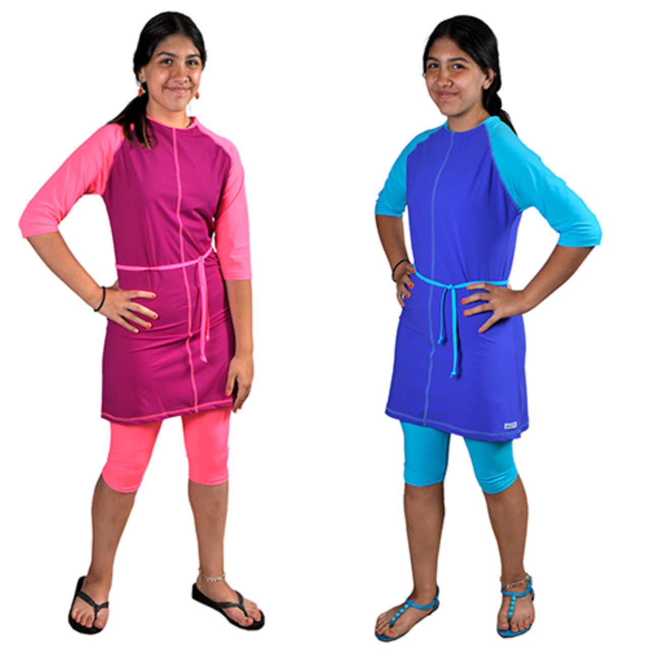 Girls UV Swimwear Set - Tunica with coordinating Swim Pants.