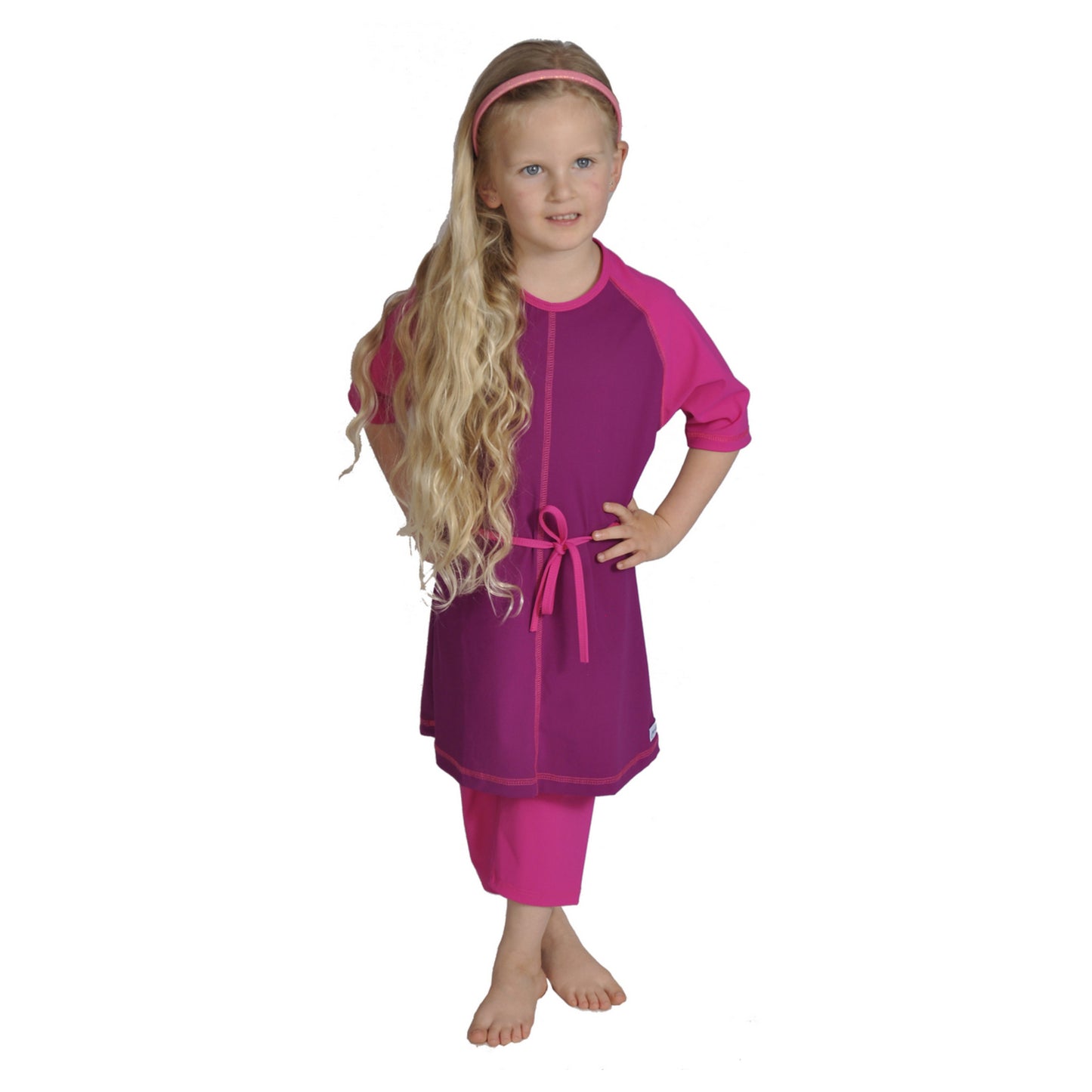 Girls UV Swimwear Set - Tunica with coordinating Swim Pants.