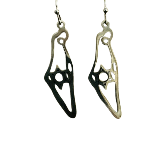 Dangle Earrings - Jewish Pride / Magen David / Star of David / Map of Israel