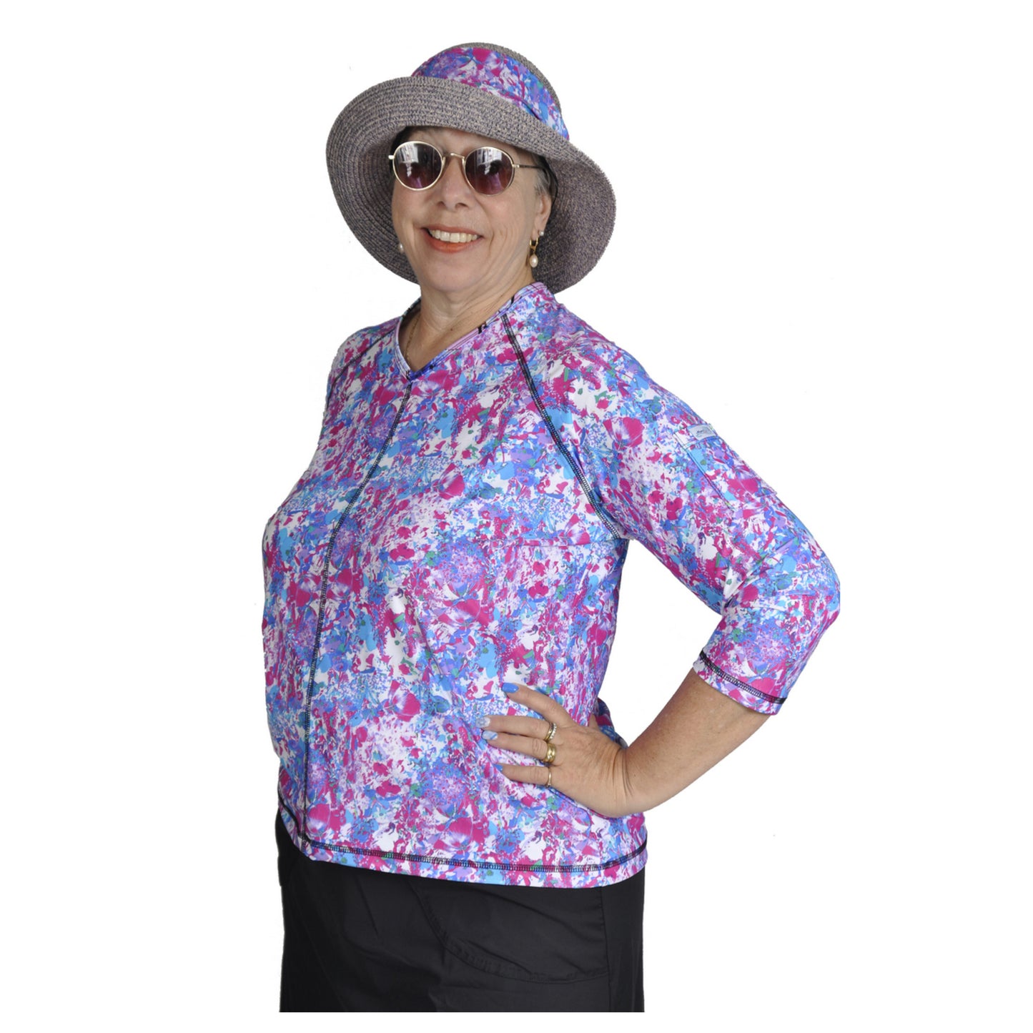 Swim & Sports UV Top & Rashguard - Printed - 3/4 sleeve