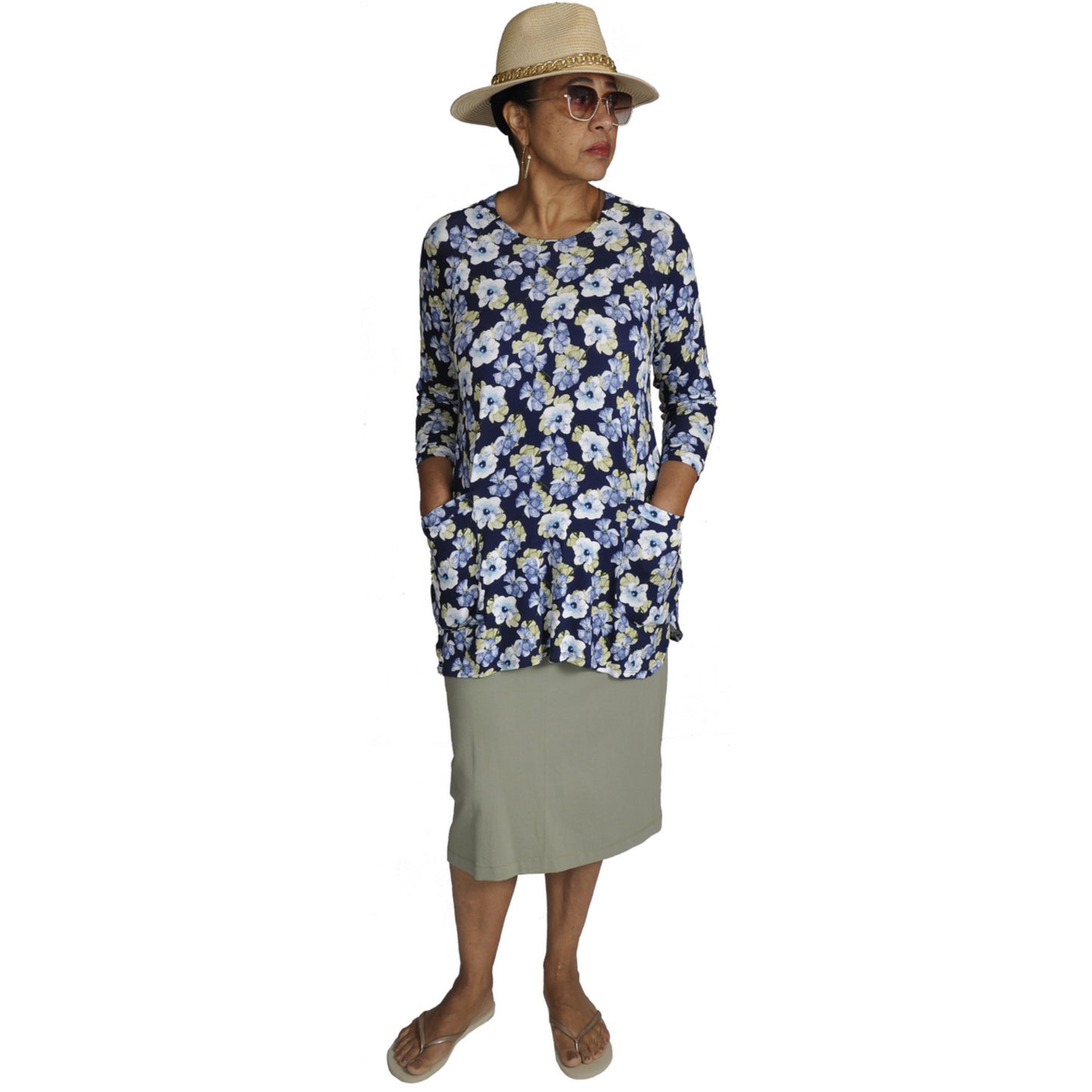 Pencil Skirt - Cotton Stretch Knit