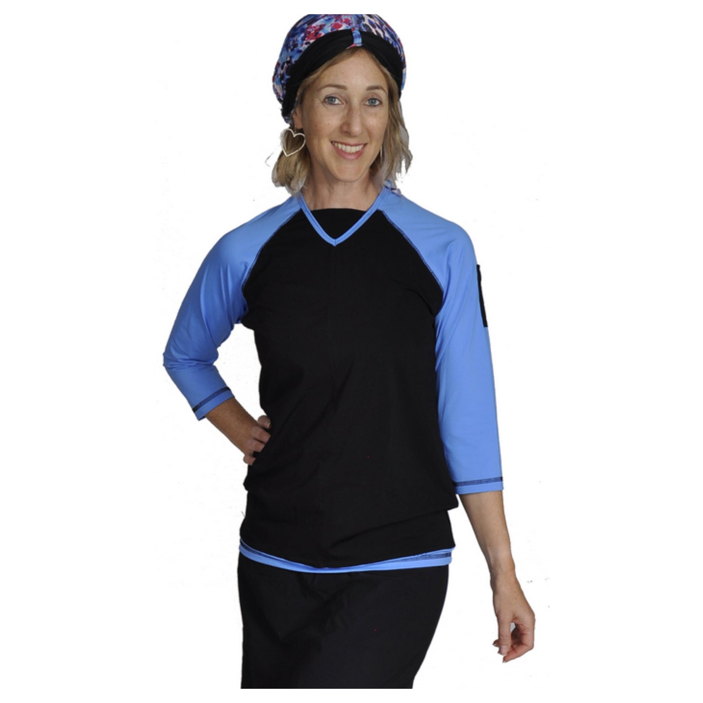 Swim & Sports UV Top & Rashguard - V-Neck (3/4 sleeve)
