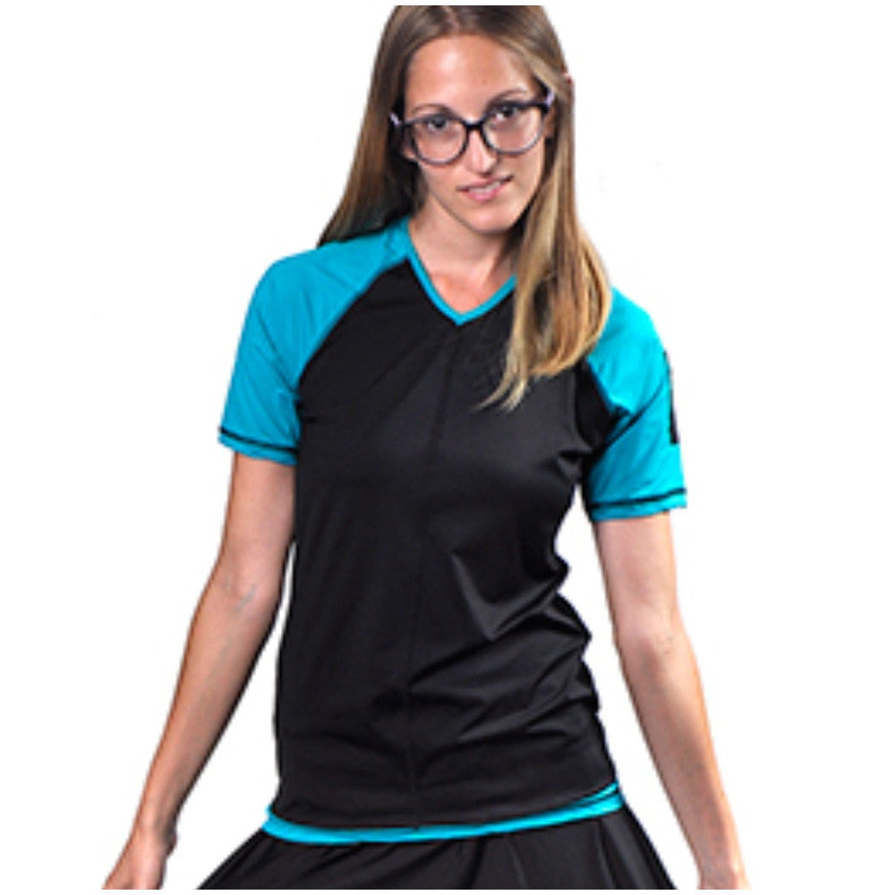 Swim & Sports UV Top & Rashguard - V-Neck (short sleeve).