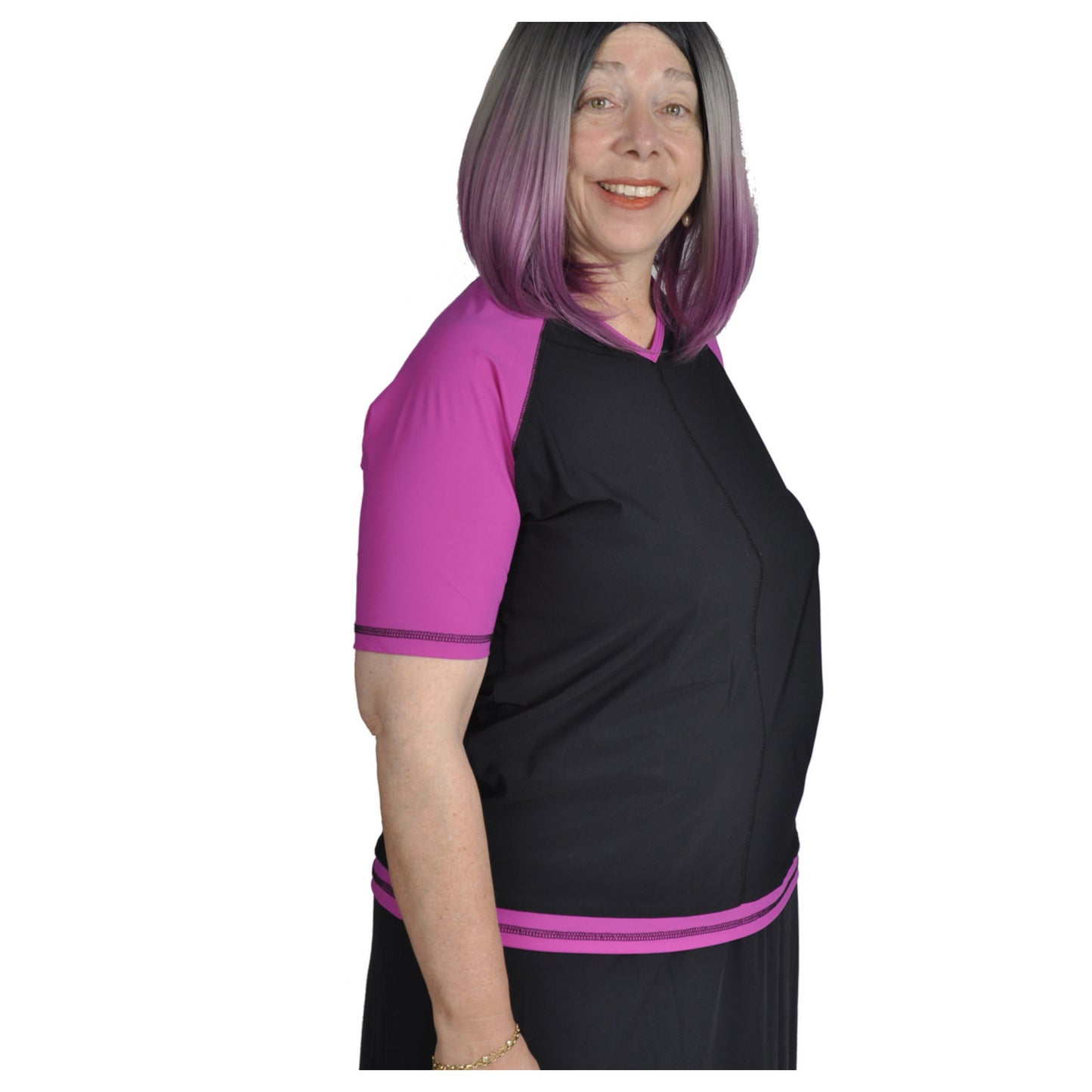 Swim & Sports UV Top & Rashguard - V-Neck (short sleeve).