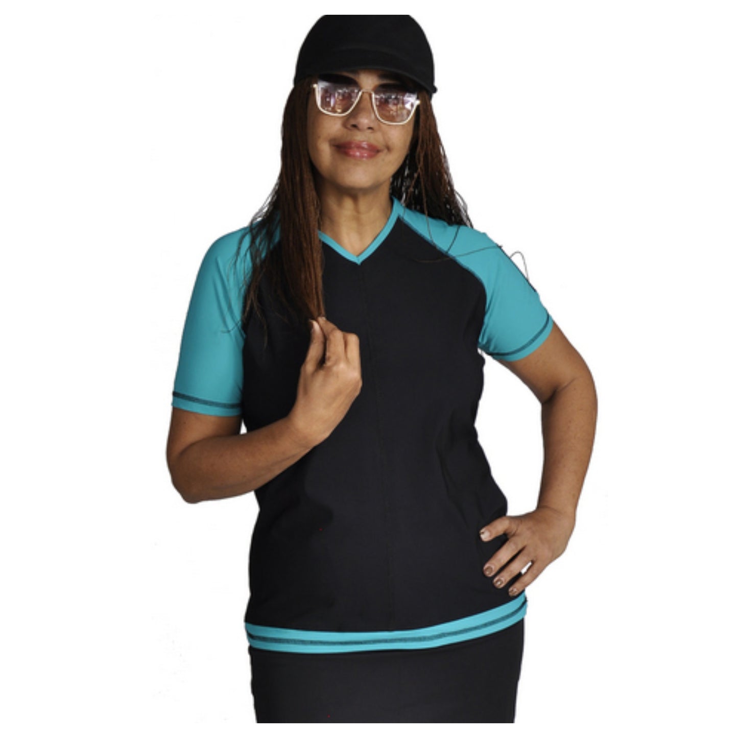 Swim & Sports UV Top & Rashguard - V-Neck (short sleeve)