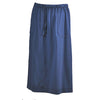 Drawstring Midi Skirt with Pockets - Cotton Knit