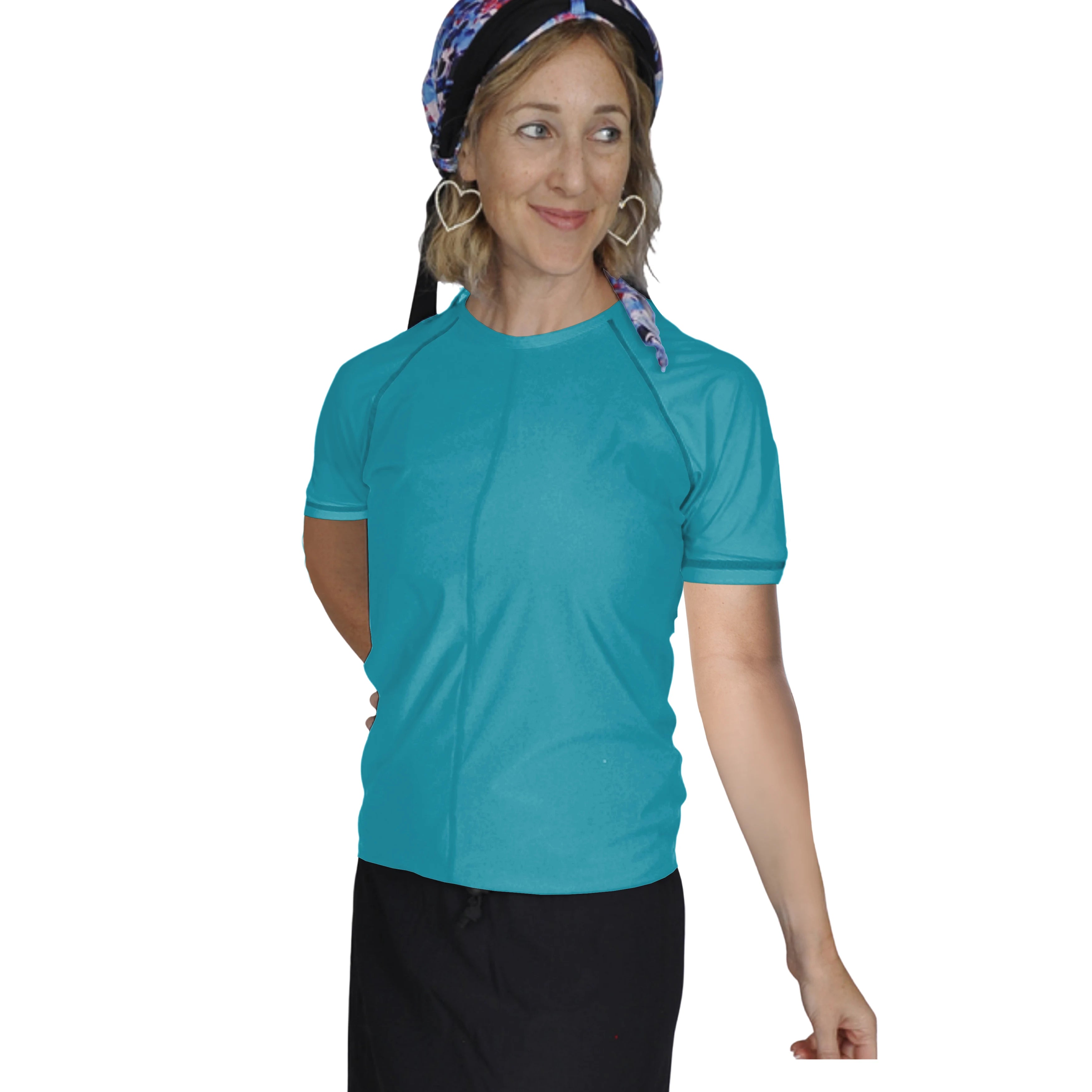 Swim & Sports UV Top & Rashguard - Round Neck (Short Sleeve)