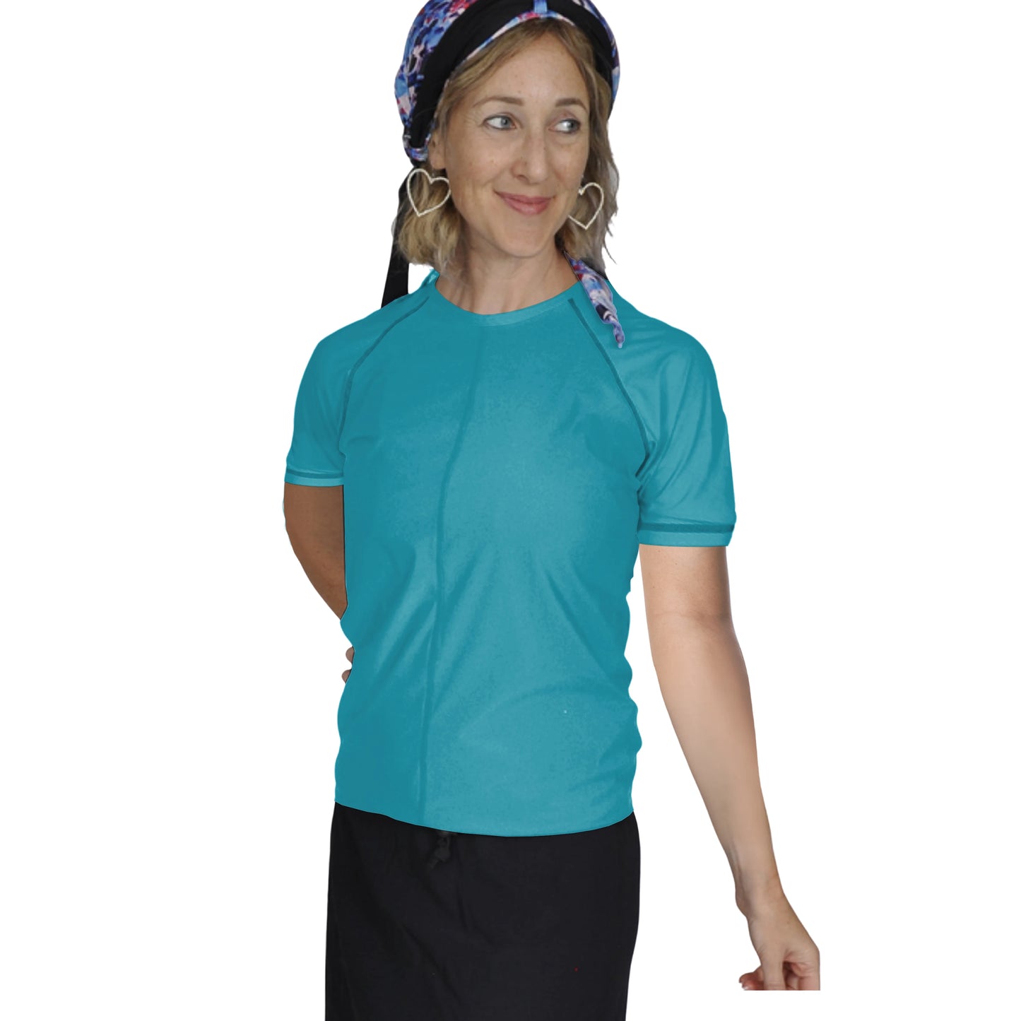Swim & Sports UV Top & Rashguard - Round Neck (Short Sleeve)