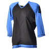 Black Swim and Sports  V-Neck Top and UV Rashguard with turquoise 3/4" Sleeves and turquoise detail - MarSea Modest