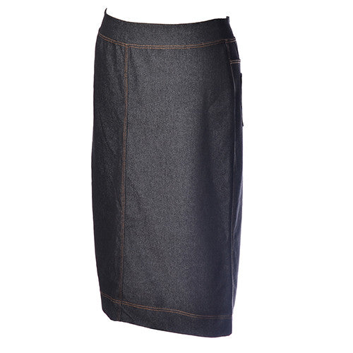 Pencil Skirt  - Cotton Stretch Denim