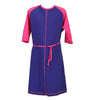 Girls & Teens UV Purple Swim Dress Set With Light Purple Detail and Coordinating  Swimpants - MarSeaModest