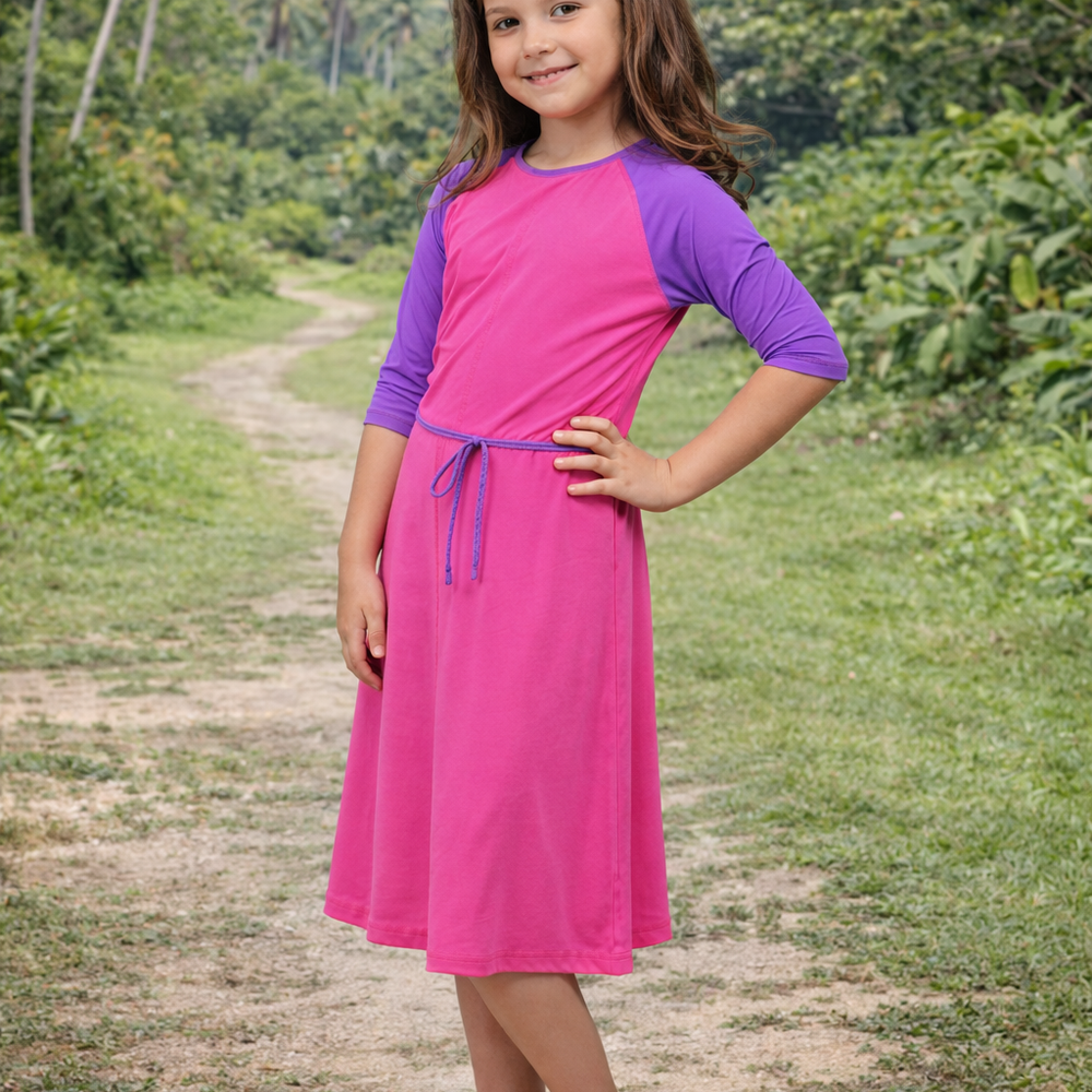 Girls UV Swimwear Set - Swim Dress with coordinating Swim Pants MarSea Modest Swim and Activewear Girls UV Swimwear Set - Swim Dress with coordinating Swim Pants MarSea Modest Swim and Activewear