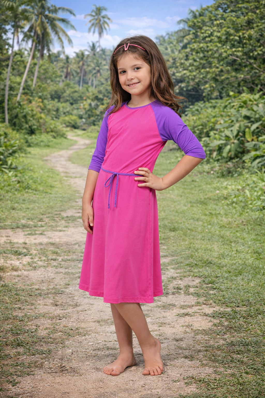 Girls UV Swimwear Set - Swim Dress with coordinating Swim Pants MarSea Modest Swim and Activewear Girls UV Swimwear Set - Swim Dress with coordinating Swim Pants MarSea Modest Swim and Activewear