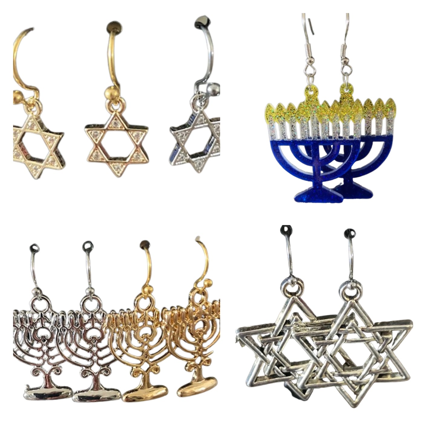 Chanuka / Jewish Dangle Earrings