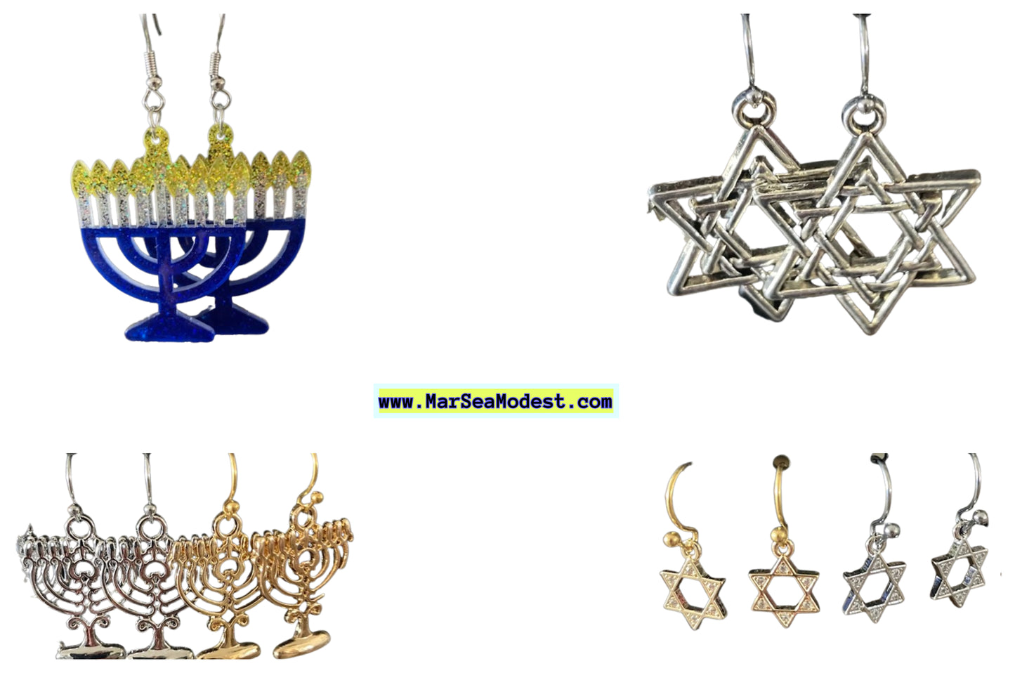 Chanuka / Jewish Dangle Earrings