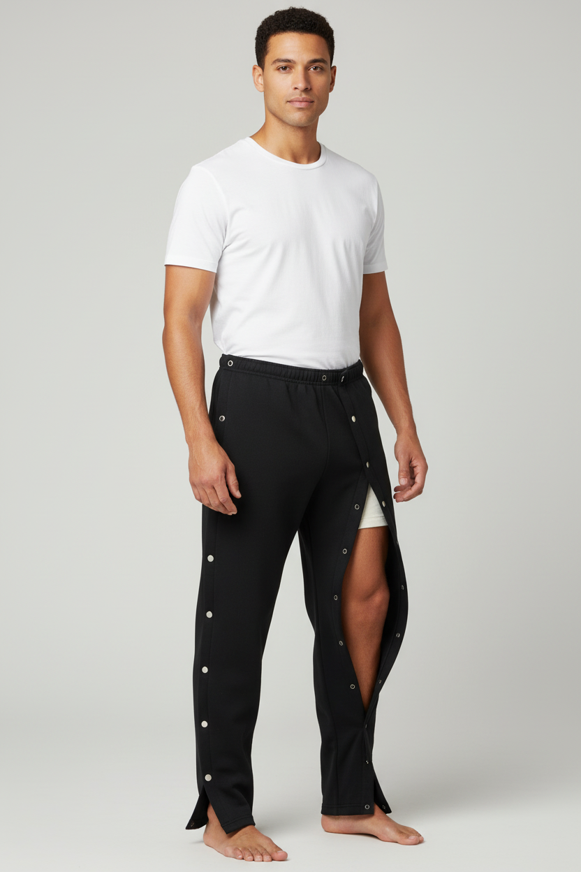 Tear-Away Pants - Male Model Snaps Open
