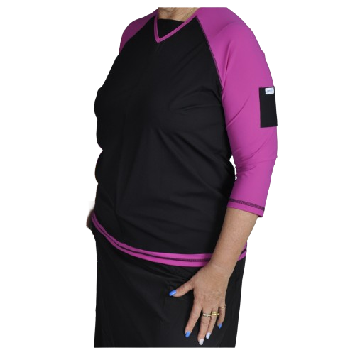Swim & Sports UV Top & Rashguard - V-Neck (3/4 sleeve)